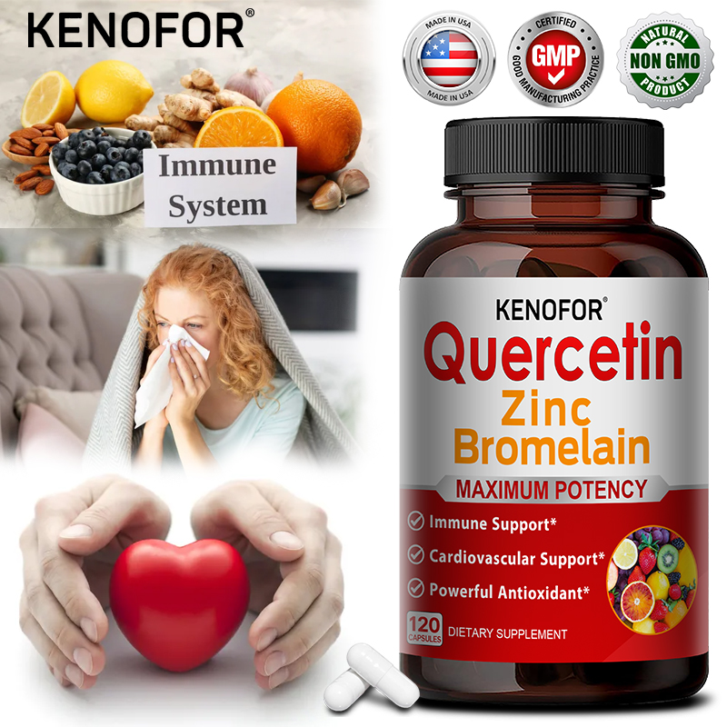 Wellness Quercetin - Capsule di Zinco, Quercetina e Bromelina,